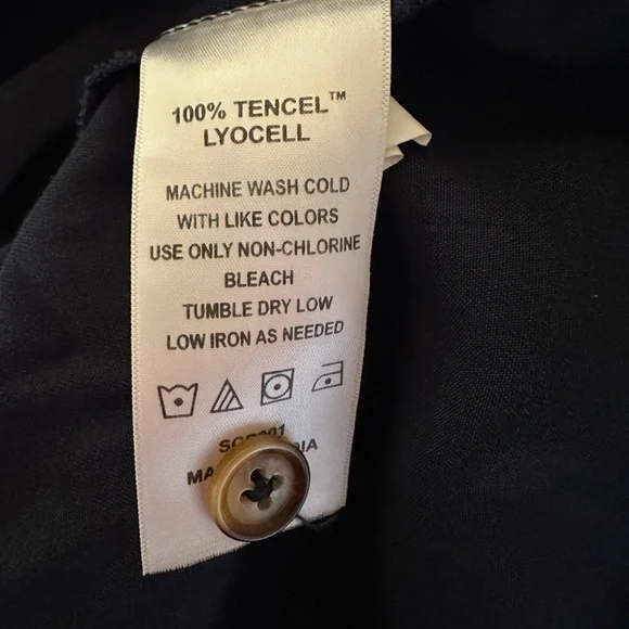 Quince Vintage Wash Tencel Button Front Dress - Picture 4 of 5